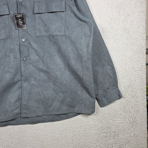 Vintage George Shirt Mens Size XL Sueded Button Down L/S Classic Relaxed Fit NWT - Picture 4 of 12